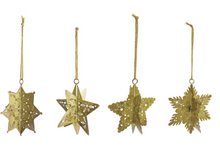 Load image into Gallery viewer, Metal 3D Snowflake Ornament w/ Cut-Outs
