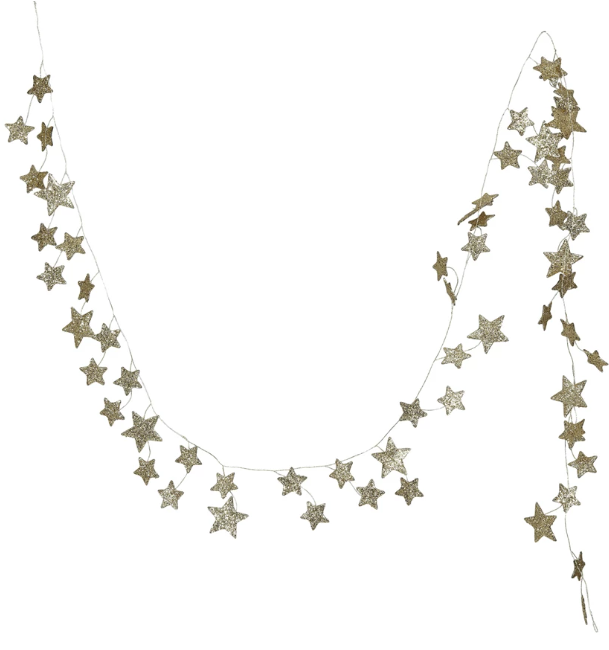 Glitter Paper Star Garland