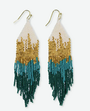 Load image into Gallery viewer, Claire Ombre Beaded Fringe Earrings
