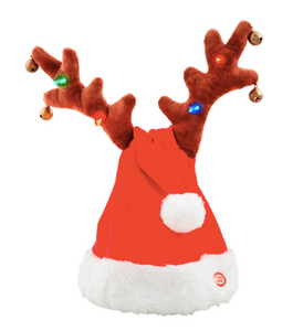 Singing Santa Deer Hat