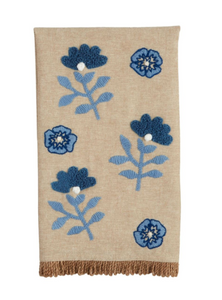 Embroidered Floral Towel