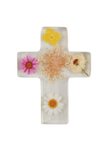 Load image into Gallery viewer, Dried Flower Resin Cross

