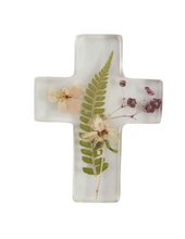 Load image into Gallery viewer, Dried Flower Resin Cross
