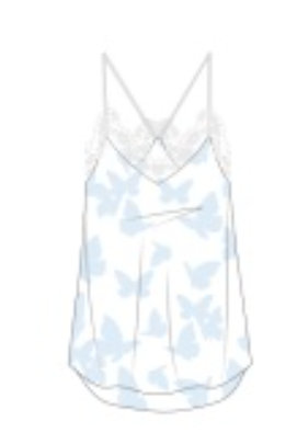 PJ Salvage Blue Butterfly Tank