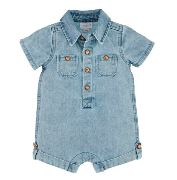 Light Wash Denim Shortall