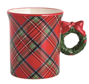 Tartan Figural Handle Mug
