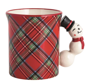 Tartan Figural Handle Mug