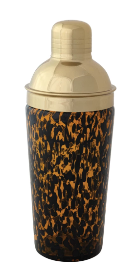 Confetti Glass Cocktail Shaker w/ Stainless Steel Top