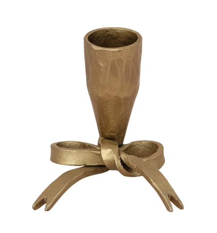 Hand-Forged Iron Bow Shaped Taper Holder