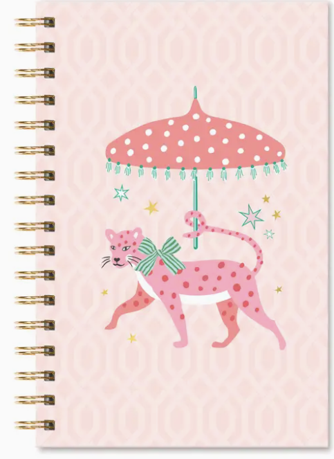 Leopard On Parade Medium Spiral Notebook