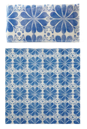 Paper Napkins with Tile Pattern
