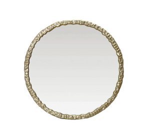Textured Metal Framed Wall Mirror
