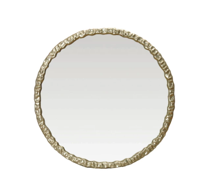 Textured Metal Framed Wall Mirror