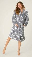 Load image into Gallery viewer, Let&#39;s Get Cozy Plush Horse Print Robe
