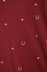 Hold Your Horses Horseshoe Embroidered Fleece Top