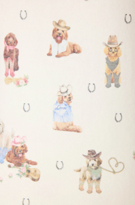 Ruff On The Range Dog Print Open Leg Pant