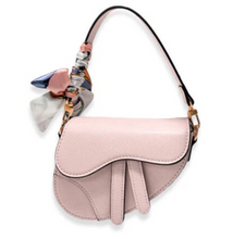 Load image into Gallery viewer, Mini Saddle Purse with Scarf

