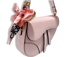 Load image into Gallery viewer, Mini Saddle Purse with Scarf
