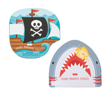 Load image into Gallery viewer, Pirate and Shark Magnetic Puzzles

