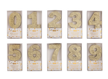 Load image into Gallery viewer, Gold Number Birthday Candles

