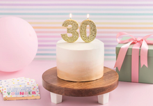 Load image into Gallery viewer, Gold Number Birthday Candles
