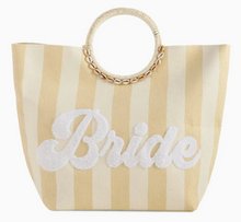 Load image into Gallery viewer, Bride Stripe Natural Tote
