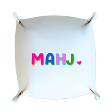 Load image into Gallery viewer, Mahj Leather-Like Modern White Tray
