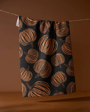 Load image into Gallery viewer, Geometry Pumpkin Noir Tea Towel
