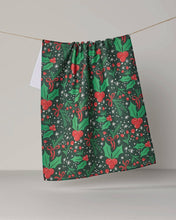 Load image into Gallery viewer, Geometry Sugarplum Florals Tea Towel - Holiday 2026
