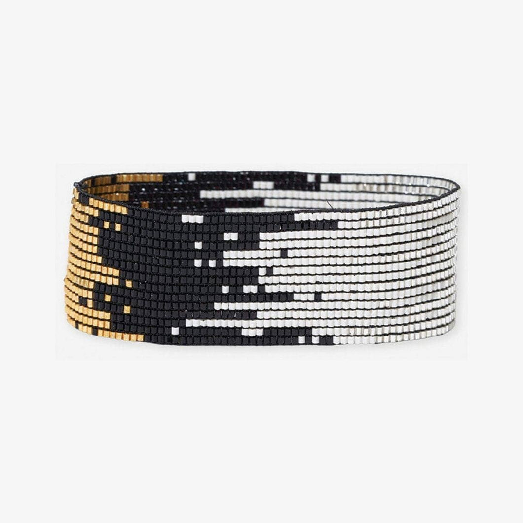 Kenzie Ombre Beaded Stretch Bracelet Black