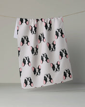 Load image into Gallery viewer, Geometry Frenchie Faces Tea Towel
