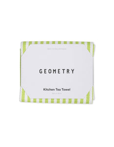 Summer Stripe Green Tea Towel