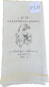 California Poppy Tea Towel