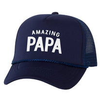 Load image into Gallery viewer, Papa Hat Cap Amazing Papa Fathers Day Gift Hat for Papa | Hat for Men | Father Trucker Hat Dad Gift Cool Dad Gift Hat Cap
