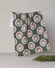 Load image into Gallery viewer, Geometry Merry Wreaths Tea Towel - Holiday 2026
