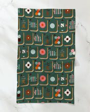 Load image into Gallery viewer, Geometry Moss Tile Toss Tea Towel
