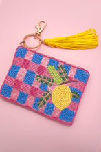 Load image into Gallery viewer, Checkered Fruit Coin Purse
