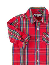 Load image into Gallery viewer, Boys Tis The Season Plaid Long Sleeve Button Down Shirt
