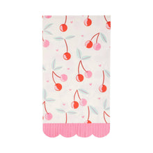 Load image into Gallery viewer, Cherries Fringe Scallop Guest Napkin
