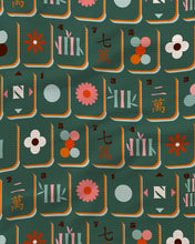 Load image into Gallery viewer, Geometry Moss Tile Toss Tea Towel
