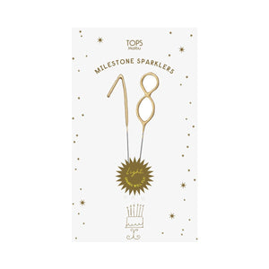 Mini 4" Gold Milestone Number Sparkler Wands - Custom Option