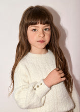 Load image into Gallery viewer, Girl knit sweater in marzipan by Abel &amp; Lula
