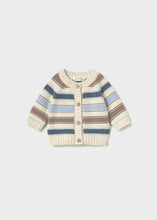 Load image into Gallery viewer, Newborn boy knit 3-piece set in trufa, detail
