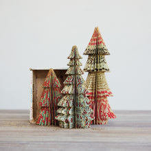 Load image into Gallery viewer, Paper Folding Honeycomb Tree w/ Gold Glitter Edge

