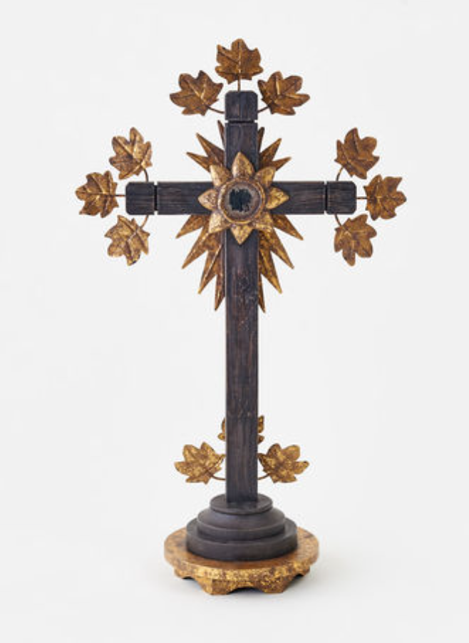 Wood/Metal Ornate Cross