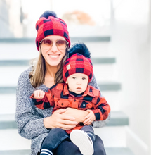 Load image into Gallery viewer, Lux Beanz Buffalo Plaid Beanies (Kids &amp; Adults)
