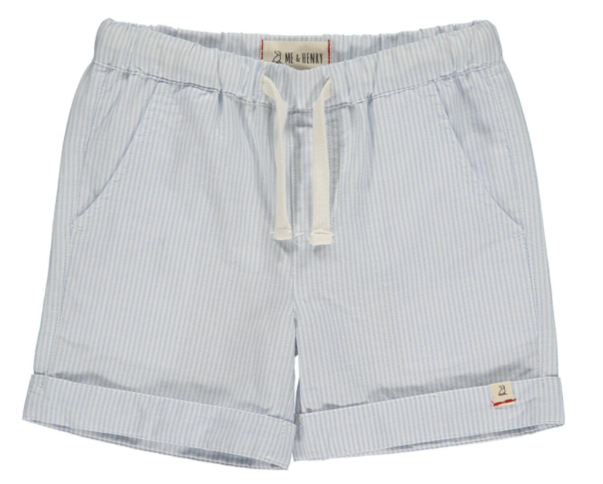 Marina turn-up shorts-blue stripe