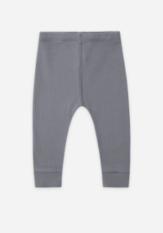 Ribbed Leggings-Washed Indigo