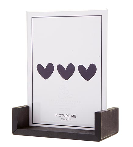 Black Paulownia Wood Picture Frame - 5 x 7