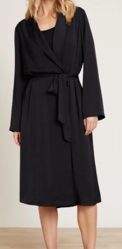 Barefoot Dreams Washed Satin Notch Collar Robe